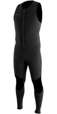 2024 O'Neill Reactor II 1.5mm Neoprene Reiverschluss Vorne Long John Neoprenanzug 5047 - Black